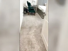 I sent my cuckold husband to wait outside the room and jack off while I sucked Miles Black's 9 inch cock