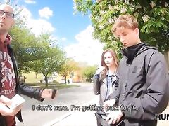 HUNT4K. Hunter financially helps couple by fucking boy’s GF